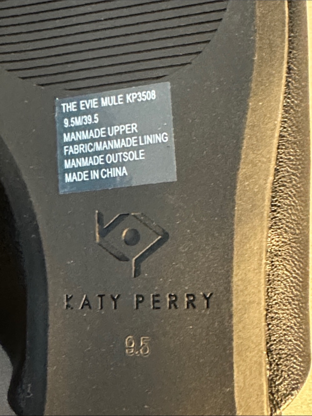 Katy Perry woman’s‎ size 9.5 Black Leather Slip-On Mules - Picture 7 of 7